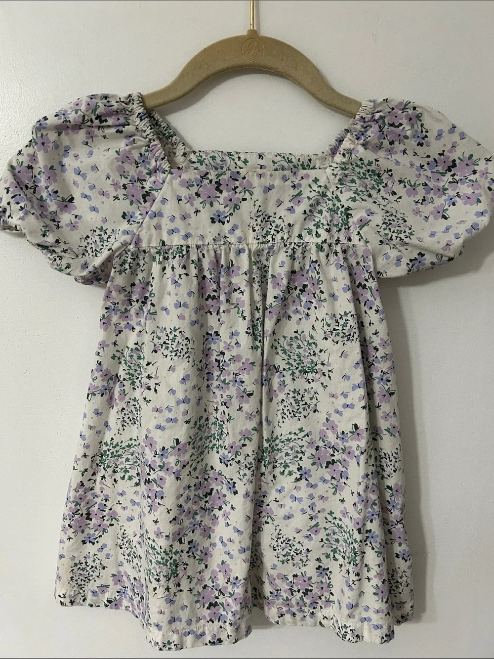 Crewcuts Girls Floral Puff-Sleeve Dress Size 3 Summer Playful Sweet Cottagecore